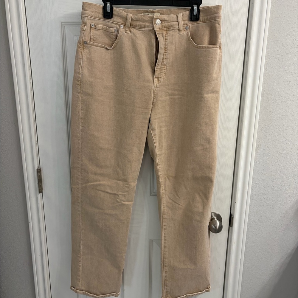 Madewell Tan 90s Straight Jeans